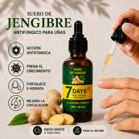 Suero de Jengibre Antifúngico para Uñas