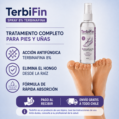 TerbiFin 8% Spray fungicida  Pies