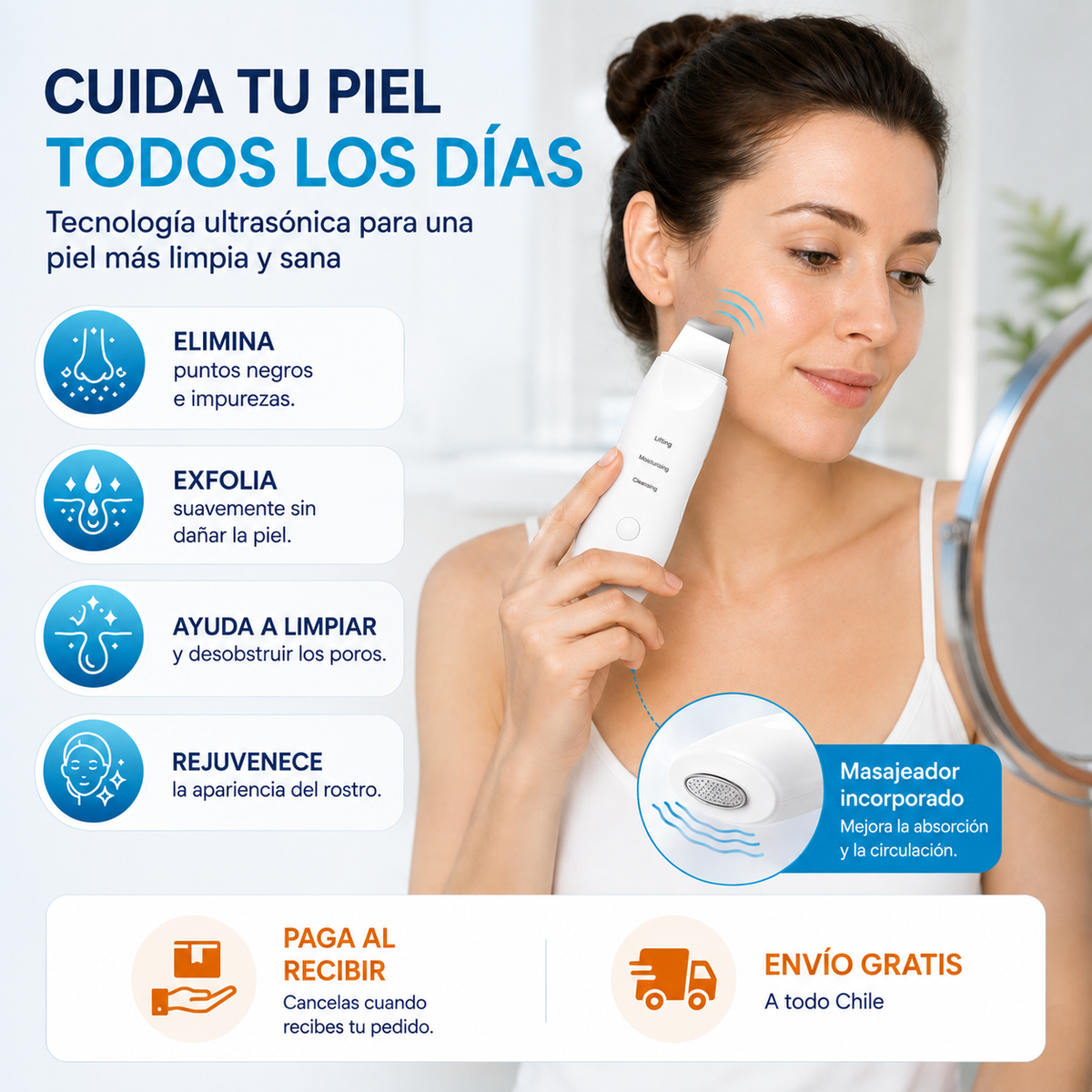 Limpiador facial ultrasónico