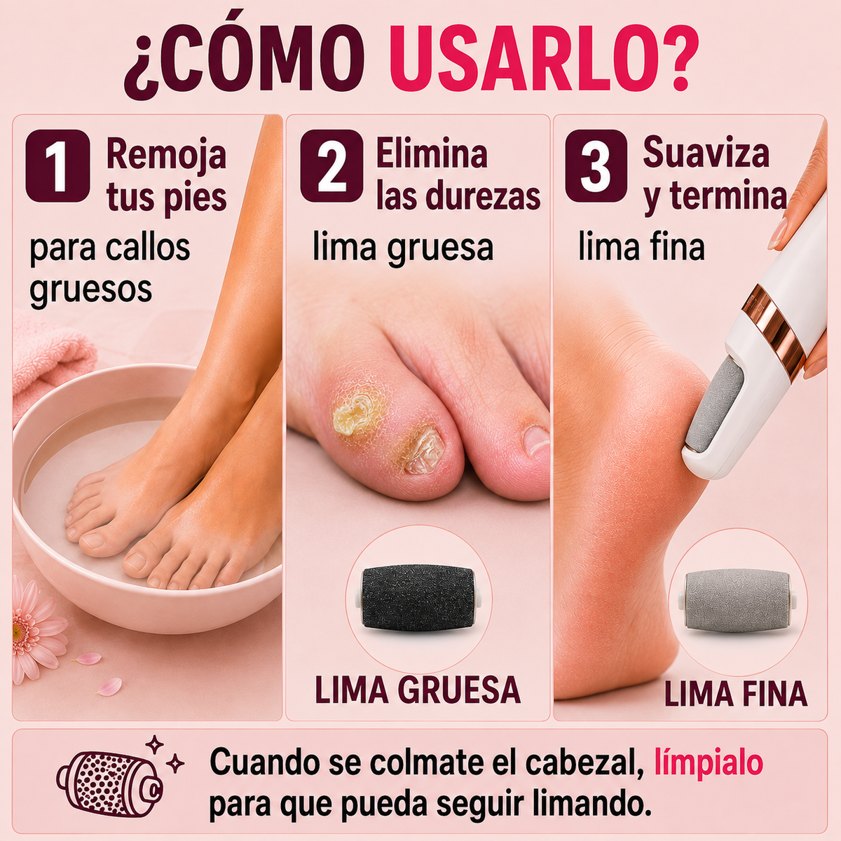 Removedor de Callos Recargable