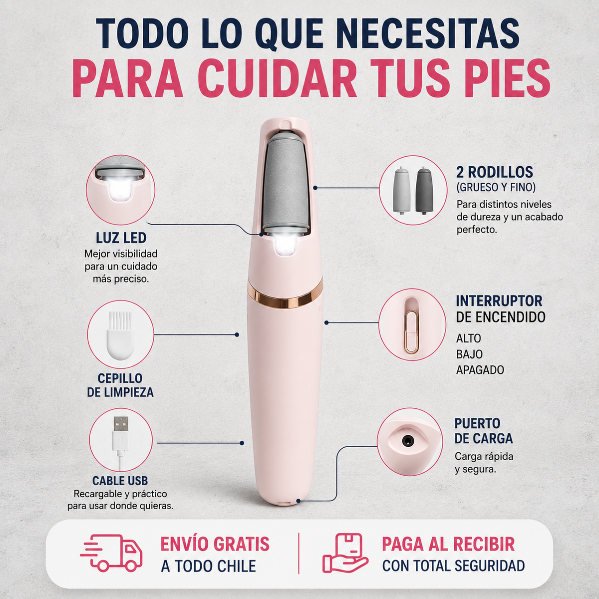 Removedor de Callos Recargable