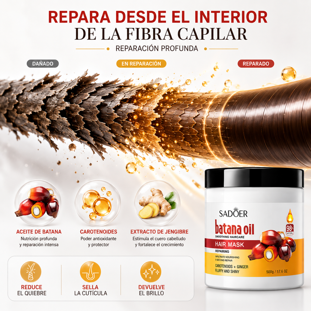 Mascarilla Cabello Reparación SADOER