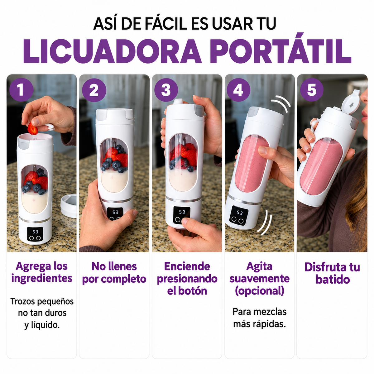 Vaso Licuadora Portátil